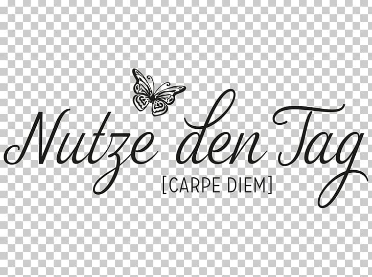 Carpe Diem Wall Decal Library Text Clock PNG, Clipart, Black, Black And White, Brand, Butterfly, Calligraphy Free PNG Download