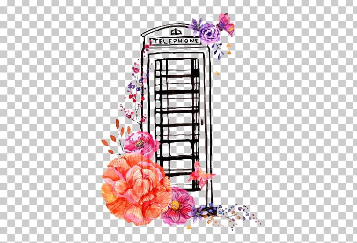 London Telephone Booth Watercolor Painting Illustration PNG, Clipart, Art, Artwork, Booth, Chinese Style, Drawing Free PNG Download