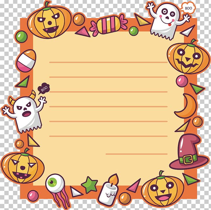 Pumpkin Jack-o-lantern PNG, Clipart, Border, Border Frame, Cartoon, Certificate Border, Encapsulated Postscript Free PNG Download