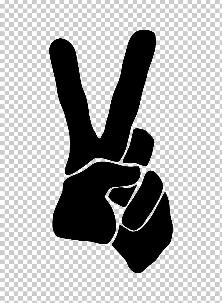 V Sign Peace Symbols Silhouette PNG, Clipart, Animals, Black, Black And White, Drawing, Finger Free PNG Download