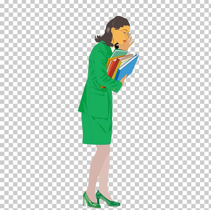 Woman Teacher Illustration PNG, Clipart, Art, Background Green, Cartoon, Clothing, Download Free PNG Download