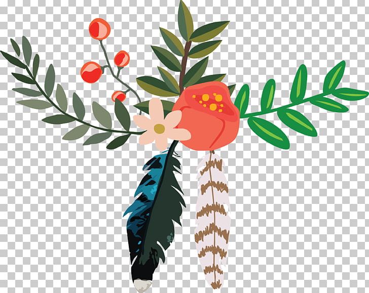 Flower Feather PNG, Clipart, Animals, Branch, Euclidean Vector, Feather, Floral Design Free PNG Download