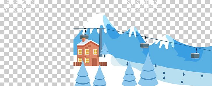 Cable Car Skiing Graphic Design Ski Resort PNG, Clipart, Aerial Lift, Art, Blue, Cable Skiing, Cable Vector Free PNG Download