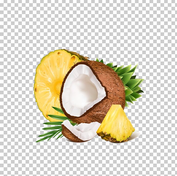 Coconut Water Pineapple Flavor PNG, Clipart, Ananas, Calorie, Cartoon Pineapple, Coconut, Coconut Leaves Free PNG Download