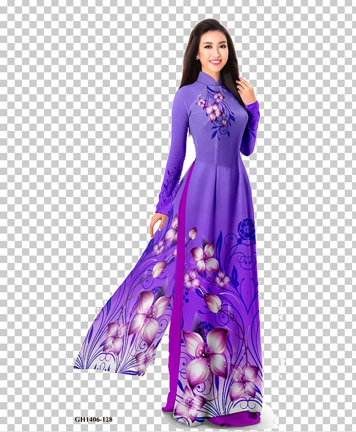 Áo Dài Vietnam Gown Purple Dress PNG, Clipart, Art, Blue, Clothing, Color, Dai Free PNG Download