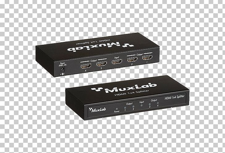 Muxlab HDMI Splitter Video Ultra-high-definition Television 4K Resolution PNG, Clipart, 4k Resolution, Cable, Computer Monitors, Computer Port, Electronic Device Free PNG Download