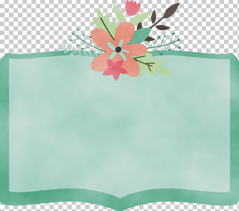 Rectangle Green Flower Petal PNG, Clipart, Book Frame, Flower, Flower Frame, Geometry, Green Free PNG Download