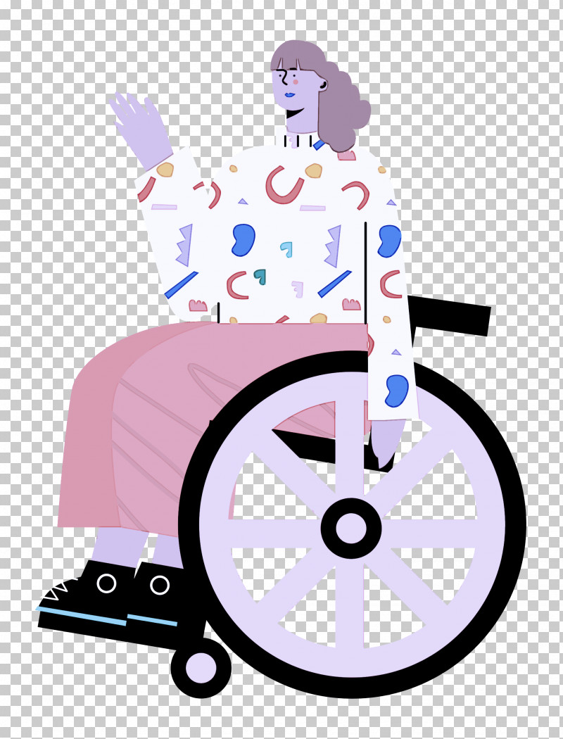 Sitting On Wheelchair Woman Lady PNG, Clipart, Assistive Technology, Behavior, Cartoon, Chair, Disability Free PNG Download