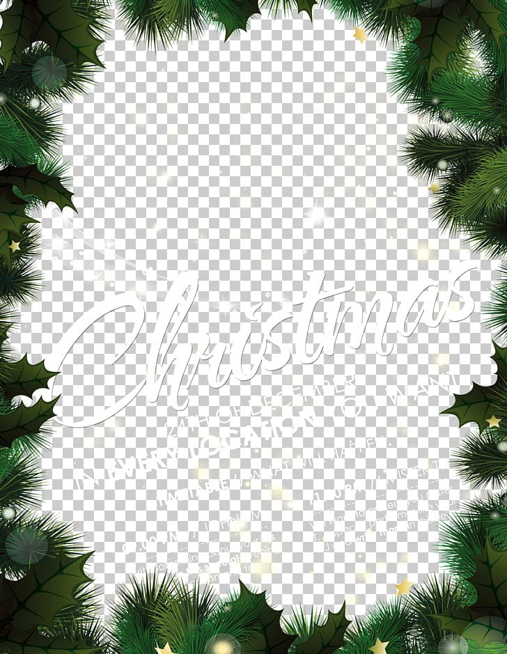 Christmas Tree New Year Poster PNG, Clipart, Branch, Christmas, Christmas Card, Christmas Decoration, Christmas Frame Free PNG Download