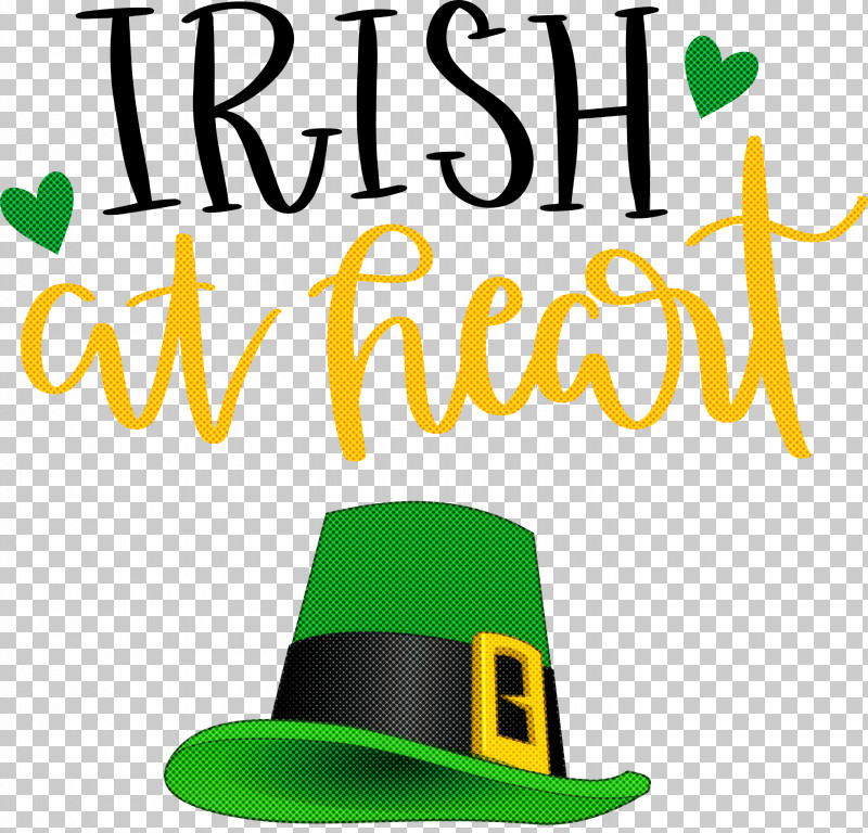Saint Patrick Patricks Day Irish At Heart PNG, Clipart, Geometry, Green, Hat, Leprechaun, Line Free PNG Download
