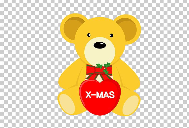 yellow teddy bear clipart heart