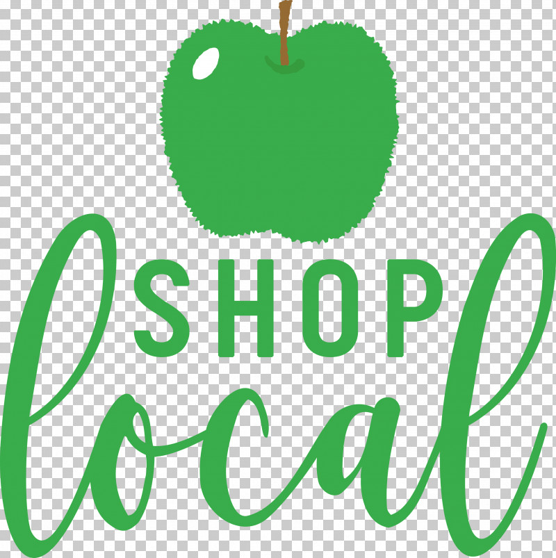 SHOP LOCAL PNG, Clipart, Fruit, Green, Leaf, Line, Logo Free PNG Download