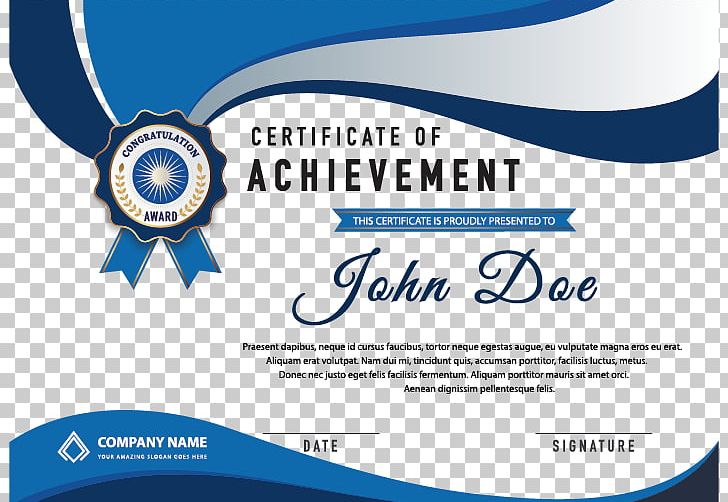 Academic Certificate Euclidean Diploma Public Key Certificate PNG, Clipart, Advertising, Banner, Blue, Certificate, Certificate Border Free PNG Download