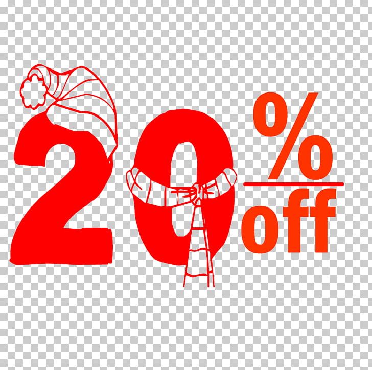 Christmas 20% Discount Tag. PNG, Clipart, Area, Art, Brand, Fictional Character, Graphic Design Free PNG Download