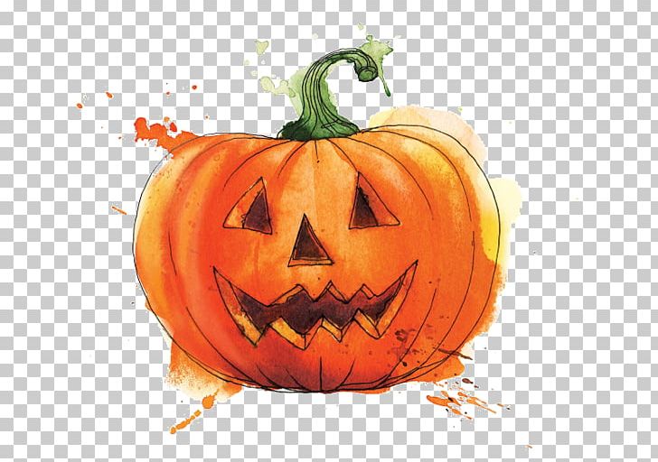 Jack-o'-lantern Calabaza Pumpkin Watercolor Painting Gourd PNG, Clipart, Art, Calabaza, Carving, Color, Cucumber Gourd And Melon Family Free PNG Download