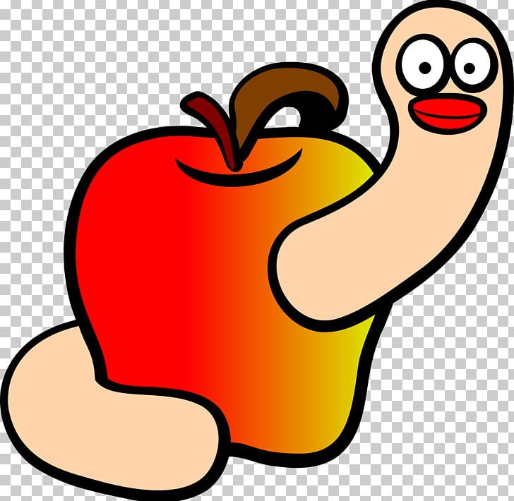 Worm Cartoon Apple PNG, Clipart, Apple, Area, Artwork, Beak, Cartoon Free PNG Download