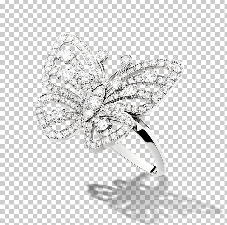 Butterfly Earring Jewellery Diamond PNG, Clipart, Black And White, Body Jewellery, Body Jewelry, Brilliant, Butterfly Free PNG Download