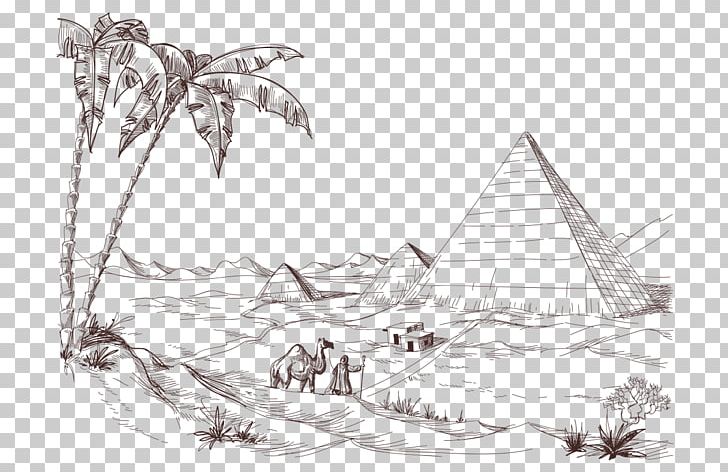 Desert Drawing Sketch PNG, Clipart, Area, Arid, Art, Artwork, Black And White Free PNG Download