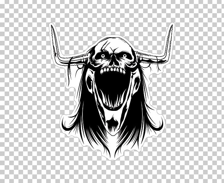 Devil Illustration Graphics Demon PNG, Clipart, Black And White, Bone, Decal, Demon, Devil Free PNG Download