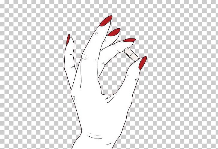 Nail Drawing Manicure Red PNG, Clipart, Arm, Art, Artwork, Drawing, Ear Free PNG Download