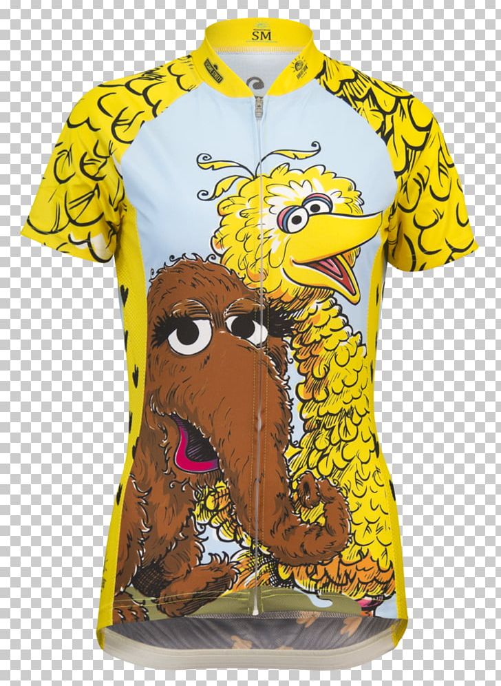 Cycling Jersey T-shirt Big Bird Mr. Snuffleupagus PNG, Clipart, Active Shirt, Big Bird, Brand, Caroll Spinney, Clothing Free PNG Download
