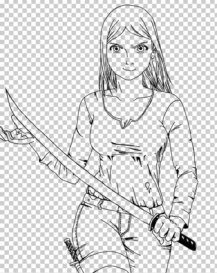 Maka Albarn Line Art Sakura Haruno Hinata Hyuga Drawing PNG, Clipart, Arm, Artwork, Black, Black And White, Cold Weapon Free PNG Download