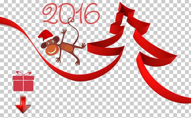 Monkey New Year Christmas Desktop 0 PNG, Clipart, 2016, Animals, Calendar, Chinese New Year, Chinese Zodiac Free PNG Download