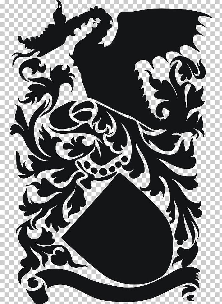 Black And White PNG, Clipart, Black, Black And White, Decorative, Dragon, Encapsulated Postscript Free PNG Download