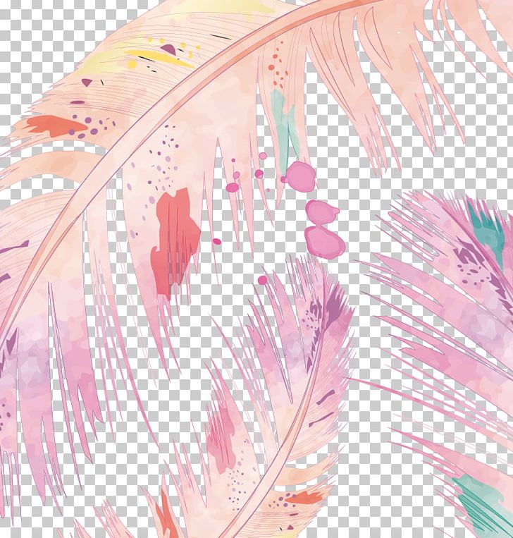 Feather Watercolor Painting PNG, Clipart, Animals, Art, Canvas, Drawing Vector, Encapsulated Postscript Free PNG Download