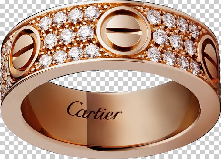 Cartier Love Bracelet Ring Gold Diamond PNG, Clipart, Bangle, Body Jewelry, Bracelet, Brilliant, Carat Free PNG Download