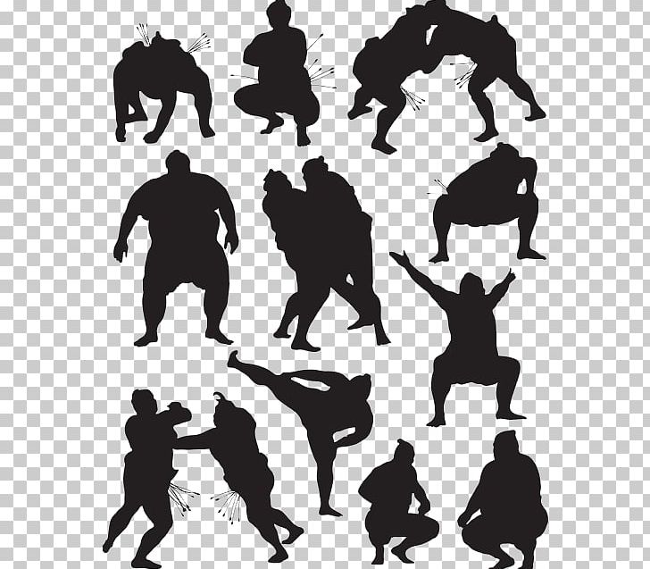 Sumo Wrestling PNG, Clipart, Black And White, Fatty, Human, Human Behavior, Illustration Free PNG Download