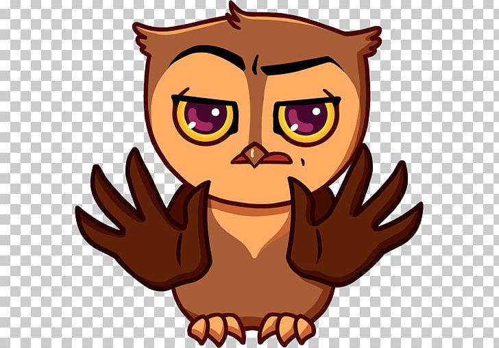 Sticker Owl Telegram VKontakte PNG, Clipart, Animals, Artwork, Beak, Bird, Bird Of Prey Free PNG Download