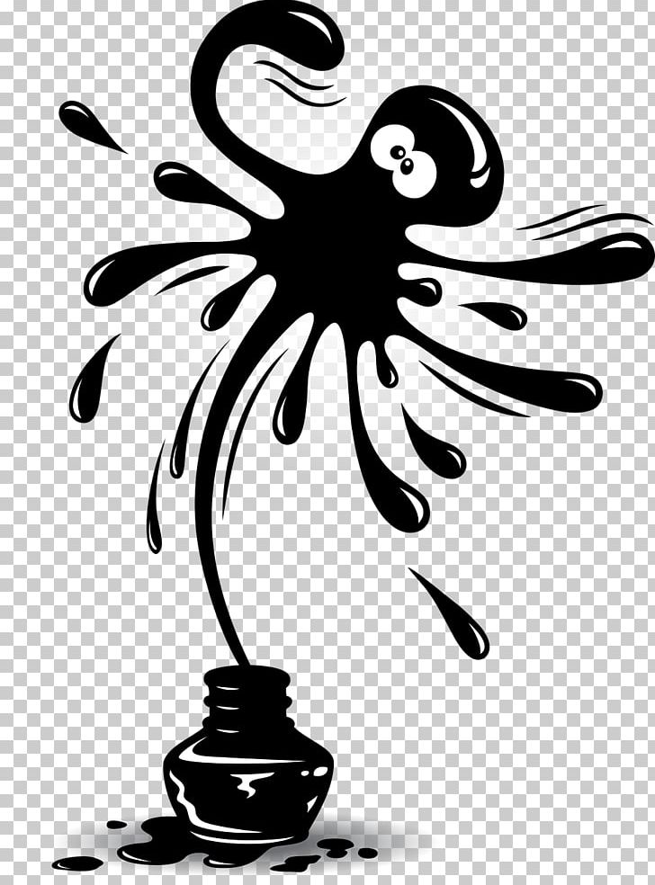Octopus Ink PNG, Clipart, Art, Artwork, Autocad Dxf, Bird, Black And White Free PNG Download