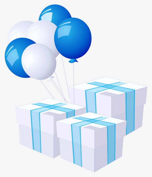 Gift Boxes And Balloons PNG, Clipart, Balloon, Balloons, Balloons Clipart, Blue, Blue Balloon Free PNG Download