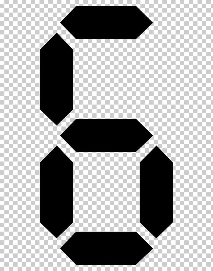 Seven-segment Display Display Device Computer Icons PNG, Clipart, Angle, Area, Black, Black And White, Clip Free PNG Download