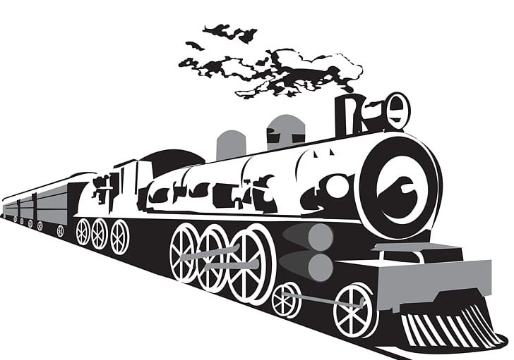 Train Rail Transport Steam Locomotive PNG, Clipart, Automotive Design, Black And White, Brand, Locomotive, Rail Transport Free PNG Download