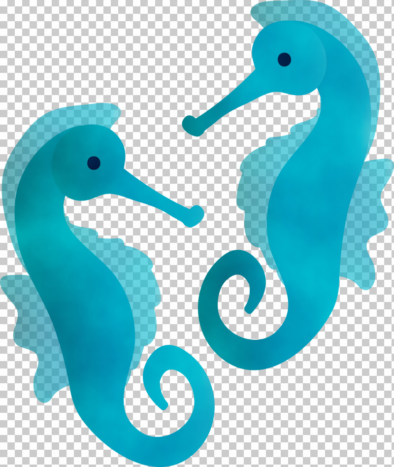 Seahorse Aqua Turquoise Beak Bird PNG, Clipart, Animal Figure, Aqua, Beak, Bird, Paint Free PNG Download