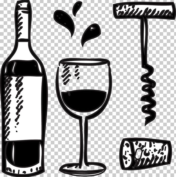 Wine Glass Bottle Cork PNG, Clipart, Alternative Wine Closure, Black And White, Bottle, Champagne Stemware, Cork Free PNG Download