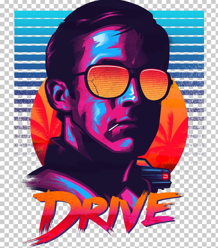 Film Poster Art Electro-wave PNG, Clipart, Album Cover, Art, Drive, Eyewear, Facial Hair Free PNG Download
