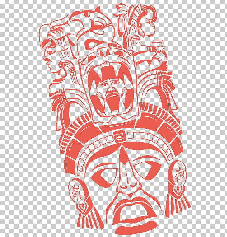 Maya Civilization Aztec Mask Art PNG, Clipart, Area, Art, Aztec, Black And White, Bone Free PNG Download