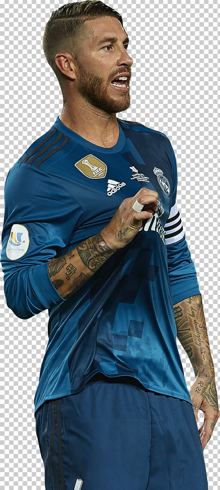 Sergio Ramos Real Madrid C.F. 2017 Supercopa De España Football Player El Clásico PNG, Clipart, Arm, Blue, Cristiano Ronaldo, Electric Blue, Facial Hair Free PNG Download