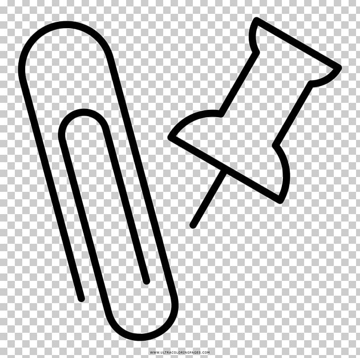 Paper Clip Drawing Coloring Book Objetos De Escritorio PNG, Clipart, Angle, Animated Film, Area, Black And White, Coloring Book Free PNG Download