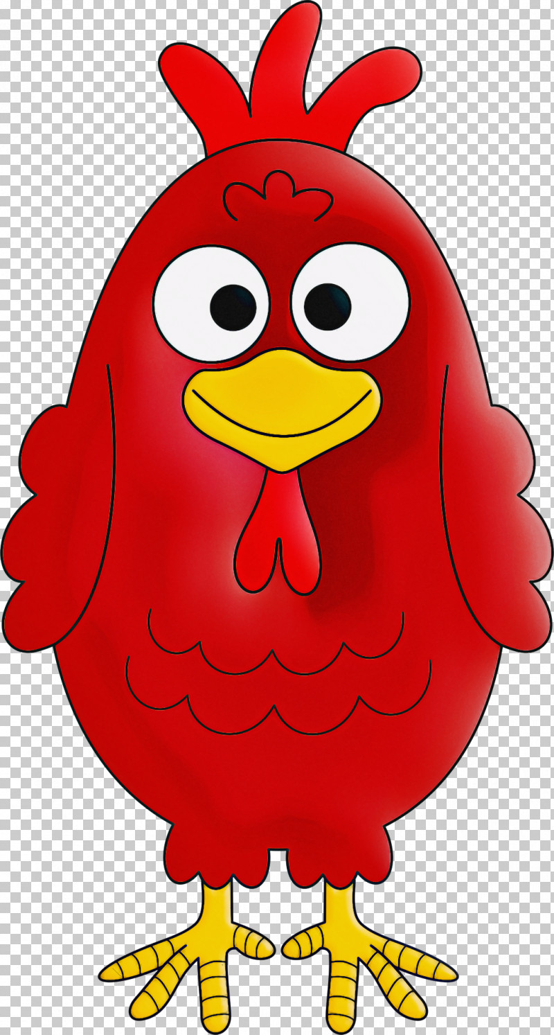 Red Bird Chicken Cartoon Beak PNG, Clipart, Beak, Bird, Cartoon, Chicken, Pink Free PNG Download