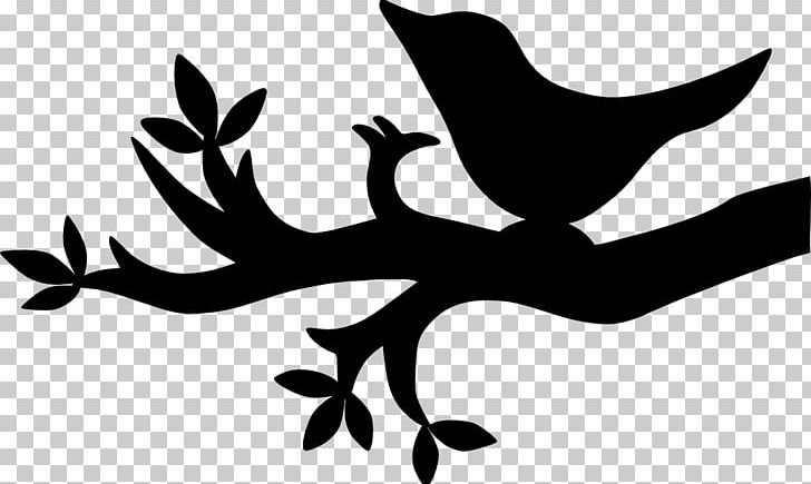 Template Leaf Branch PNG, Clipart, Artwork, Beak, Bird, Black And White, Branch Free PNG Download