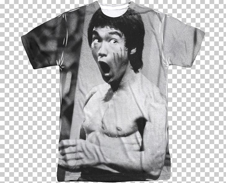 Long-sleeved T-shirt Bruce Lee Hoodie PNG, Clipart, All Over Print, Black, Black And White, Bruce Lee, Celebrities Free PNG Download