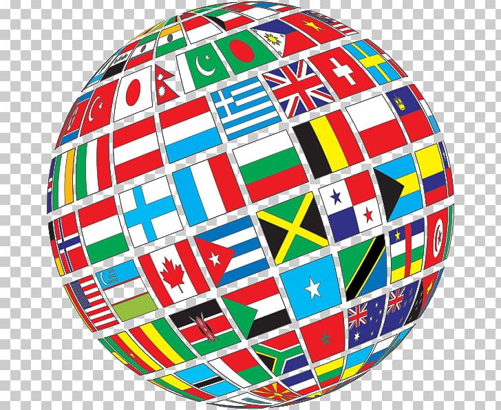 flags of the world globe