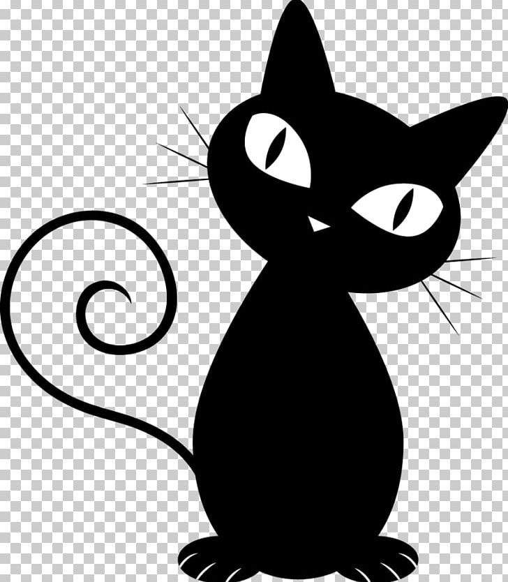 Black Cat Drawing Silhouette PNG, Clipart, Animals, Artwork, Black, Black And White, Carnivoran Free PNG Download