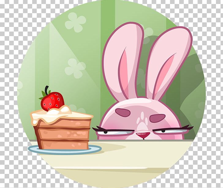 Rabbit Telegram Sticker VK Illustration PNG, Clipart, Animals, Cartoon, Easter, Easter Bunny, Facebook Messenger Free PNG Download