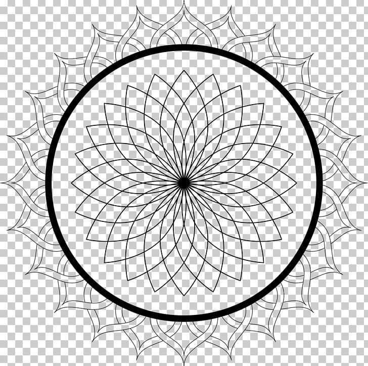 Mandala Line Art Drawing PNG, Clipart, Angle, Area, Artwork, Bicycle Wheel, Leaf Free PNG Download