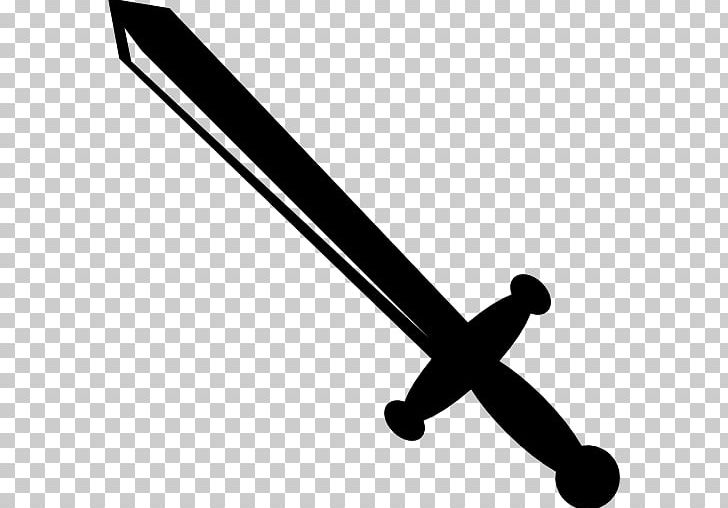 Sword Weapon PNG, Clipart, Angle, Black And White, Clip Art, Cold Weapon, Computer Icons Free PNG Download